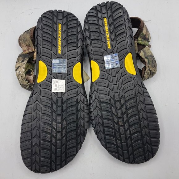 Skechers Relaxed Fit Mens Size 14 Brown Camo Lomell Rip Tide Sandals 204351 - Picture 10 of 16